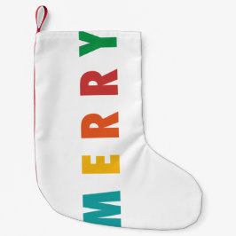 CALCETÍN NAVIDEÑO PEQUEÑO MERRY LOVE JOY | NAVIDADES COLORIDOS