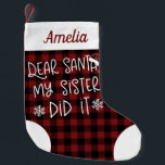 Calcetín Navideño Pequeño Mi Hermana Lo Hizo Muy Gracioso<br><div class="desc">Mi Hermana Lo Hizo Con Navidades Graciosos.</div>