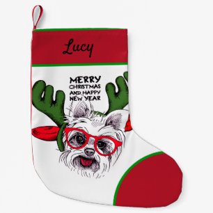 Calcetín Navideño Pequeño Mi linda y pequeña Clegría Feliz Navidad