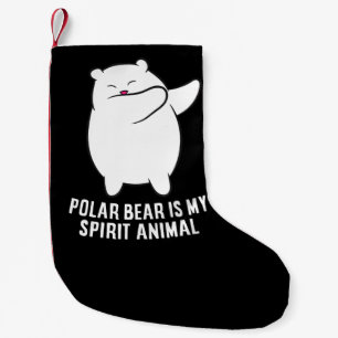 Calcetín Navideño Pequeño Mi oso polar de animal espiritual