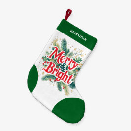 Calcetín Navideño Pequeño Mínimo Limpiar Navidad Simple Blanco Rojo