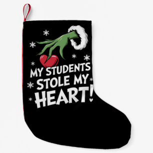 Calcetín Navideño Pequeño Mis alumnos me robaron el corazón Xmas Navidad Pro