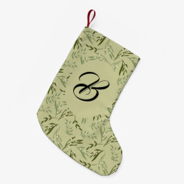 Calcetín Navideño Pequeño Mistletoe y besos. Personalizado con el nombre.