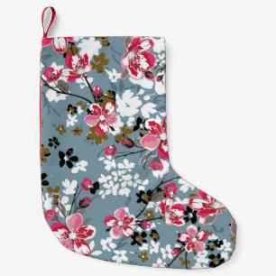 Calcetín Navideño Pequeño Moda floral: pequeños fondos de flores