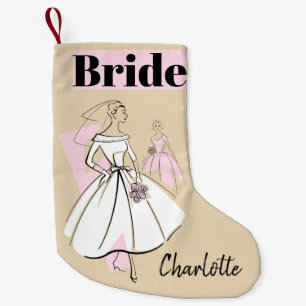 Calcetín Navideño Pequeño Moda Novia Neutral Bride reposición multi-back