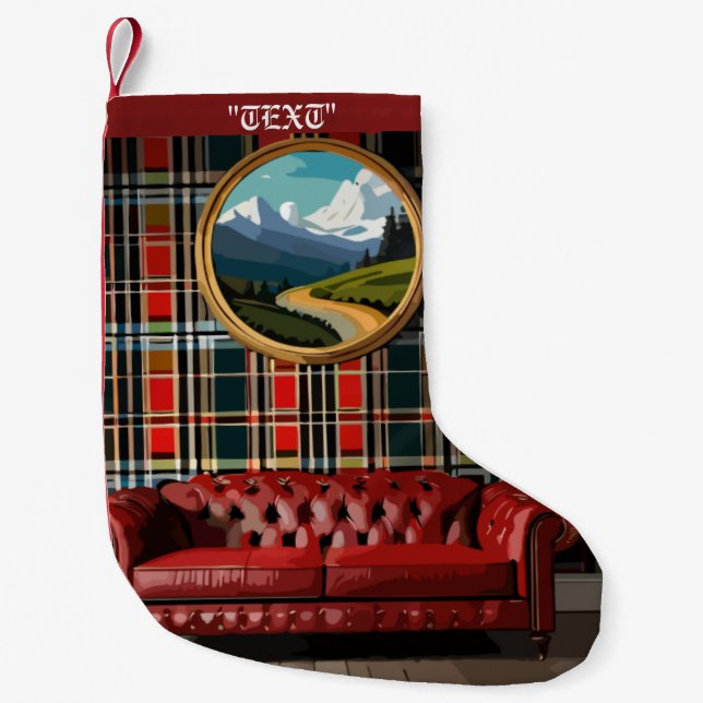 Calcetín Navideño Pequeño Moda vintage (Anverso)