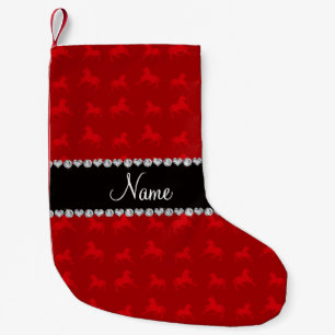 Calcetín Navideño Pequeño Modelo rojo conocido personalizado del caballo