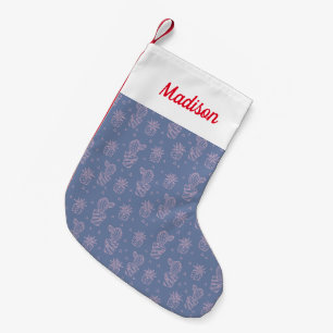 Calcetín Navideño Pequeño Modelo rosado y púrpura del cactus del dibujo
