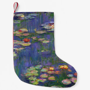 Calcetín Navideño Pequeño Monet Water Lilies Masterpiece Pintura
