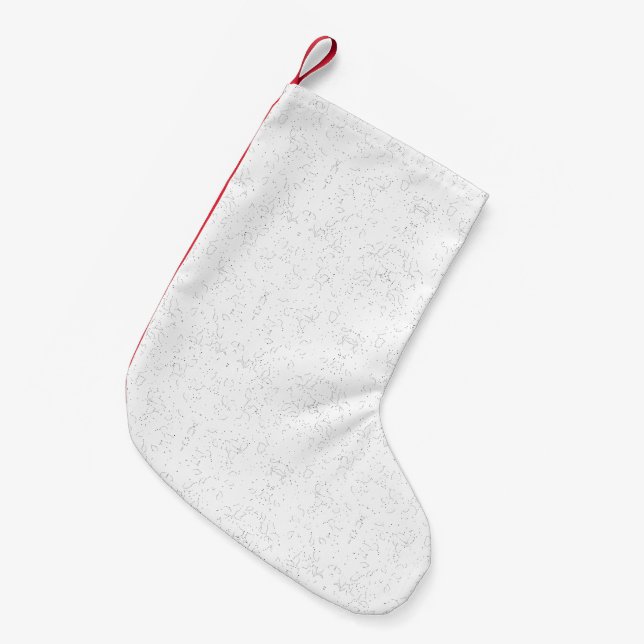 Calcetín Navideño Pequeño Monochrome Floral Pattern – Elegant Seamless Art (Frente (Colgado))