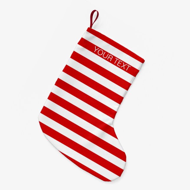 Calcetín Navideño Pequeño Monograma del nombre de la banda pregrapa horizont (Frente (Colgado))