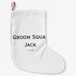 Calcetín Navideño Pequeño monograma simple personalizado añade tu nombre bod