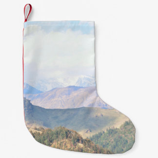 Calcetín Navideño Pequeño  Montes Himalaya, agricultura de cielos, asia, aso