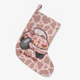 Calcetín Navideño Pequeño Moo Car