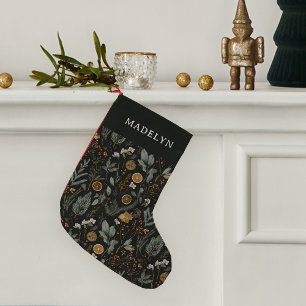 Calcetín Navideño Pequeño Moody Winter Botanalized Personalizado