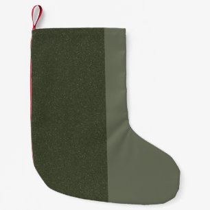 Calcetín Navideño Pequeño Moss Green Dos Tones Personalizado De Ruido