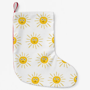 Calcetín Navideño Pequeño Motivos solares: bocetos vintage impecables.
