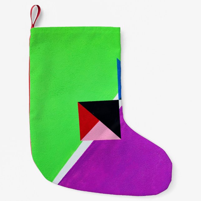 Calcetín Navideño Pequeño Multicolorizado (Anverso)