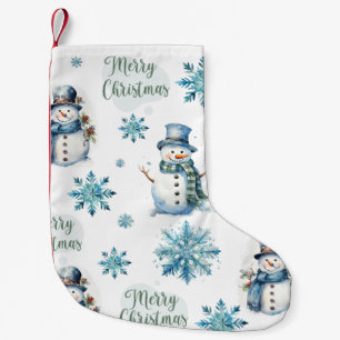 Calcetín Navideño Pequeño Muñeco de nieve de Navidad