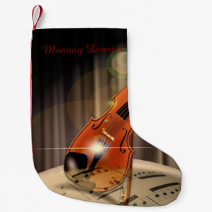 Calcetín Navideño Pequeño Música artsy del violín