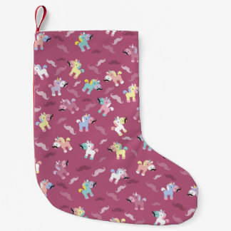 Calcetín Navideño Pequeño Mustachio Unicornio