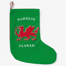 Calcetín Navideño Pequeño Nadolig Llawen Welsh Simple Celtic Merry Christmas