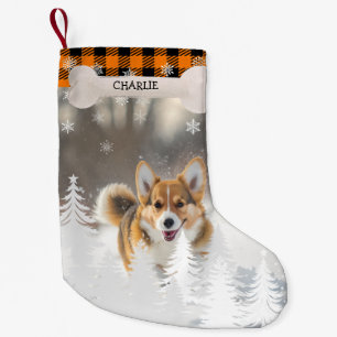 Calcetín Navideño Pequeño Naranja Navidades de medicina general Pine Trees F