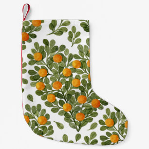 Calcetín Navideño Pequeño Naranjas del corazón: Las ramas verdes aman.