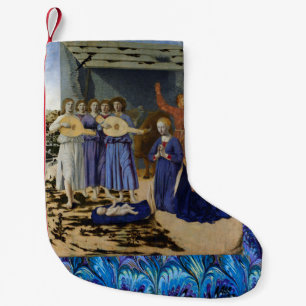 Calcetín Navideño Pequeño NATIVIDAD DE JESÚS, ÁNGELES por PIERO DELLA FRANCE