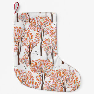 Calcetín Navideño Pequeño Naturaleza de otoño fauna silvestre sin tropiezos