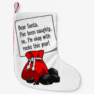 Calcetín Navideño Pequeño Naughty Rockhound, Navidades geólogos con reserva