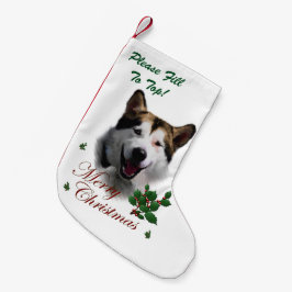 Calcetín Navideño Pequeño Navidad Alaskan Malamute