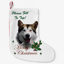 Calcetín Navideño Pequeño Navidad Alaskan Malamute