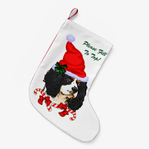 Calcetín Navideño Pequeño Navidad arrogante del perro de aguas de rey