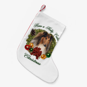 Calcetín Navideño Pequeño Navidad áspero del collie