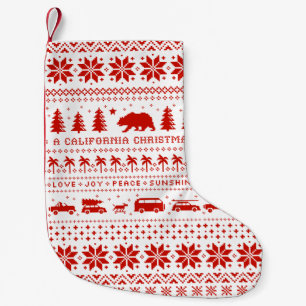 Calcetín Navideño Pequeño Navidad de California - sol de la paz de la
