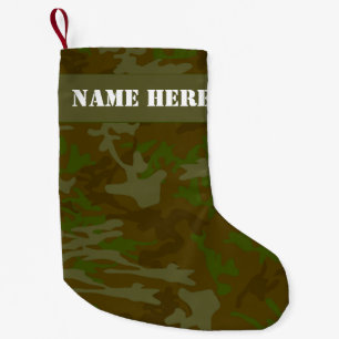 Calcetín Navideño Pequeño Navidad de encargo Camo del camuflaje