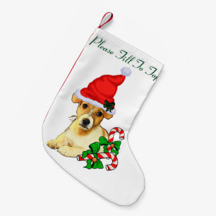 Calcetín Navideño Pequeño Navidad de Jack Russell Terrier
