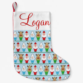 Calcetín Navideño Pequeño Navidad de Santa, de Rudolf y del muñeco de nieve