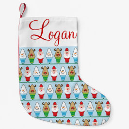 Calcetín Navideño Pequeño Navidad de Santa, de Rudolf y del muñeco de nieve