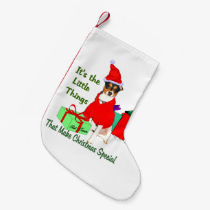 Calcetín Navideño Pequeño Navidad de Terrier de rata