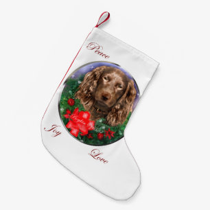 Calcetín Navideño Pequeño Navidad del perro de aguas de Boykin