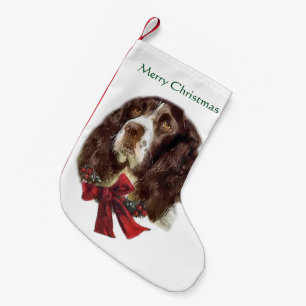 Calcetín Navideño Pequeño Navidad del perro de aguas de saltador inglés