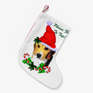 Calcetín Navideño Pequeño Navidad del perro del beagle
