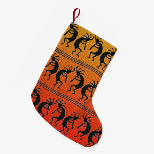 Calcetín Navideño Pequeño Navidad del sudoeste de Kokopelli de la puesta del