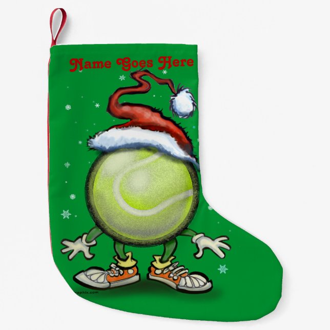 Calcetín Navideño Pequeño Navidad del tenis (Anverso)