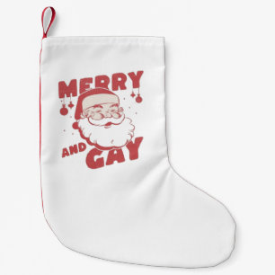 Calcetín Navideño Pequeño Navidad divertida y gay Orgullo LGBTQ