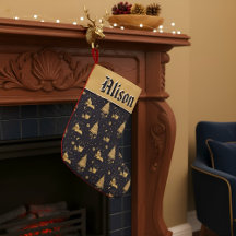 Navidad dorada vintage personalizada