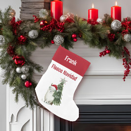 Calcetín Navideño Pequeño Navidad en flaca verde y roja