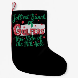 Calcetín Navideño Pequeño Navidad Golf Divertido El grupo más alegre de golf